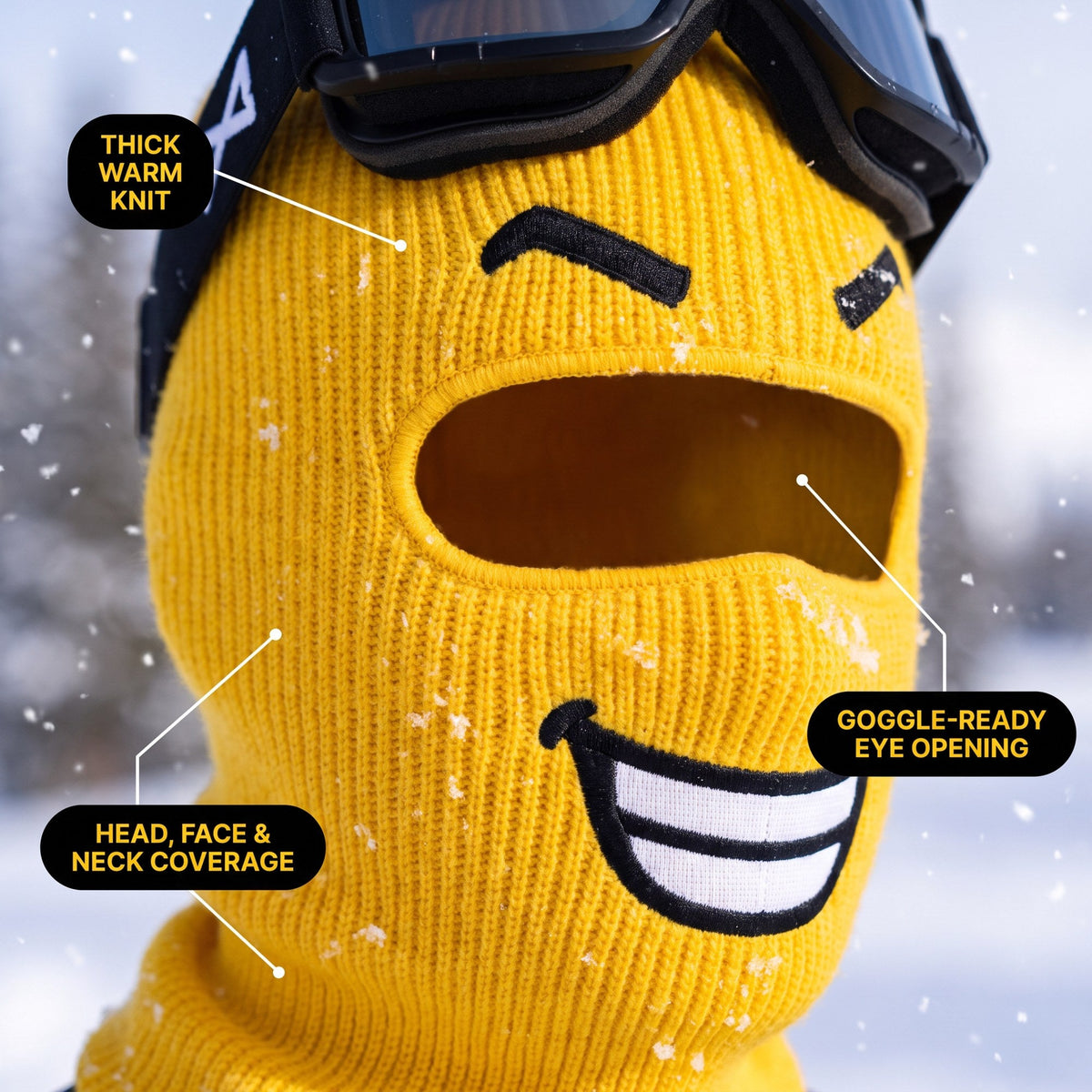 Thick warm knit close-up